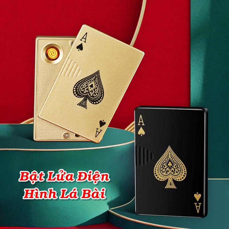 Bật lửa hình lá bài kim loại