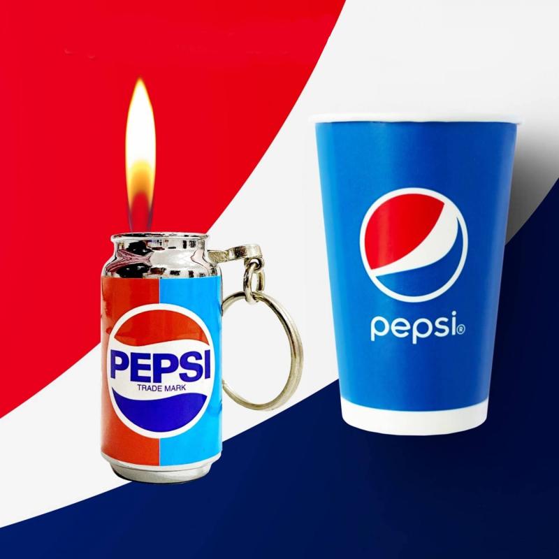 Bật lửa móc khóa hình lon pepsi - (xài gas)