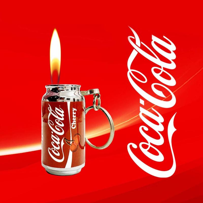 Bật lửa hình lon Cocacola có móc khóa dùng gas
