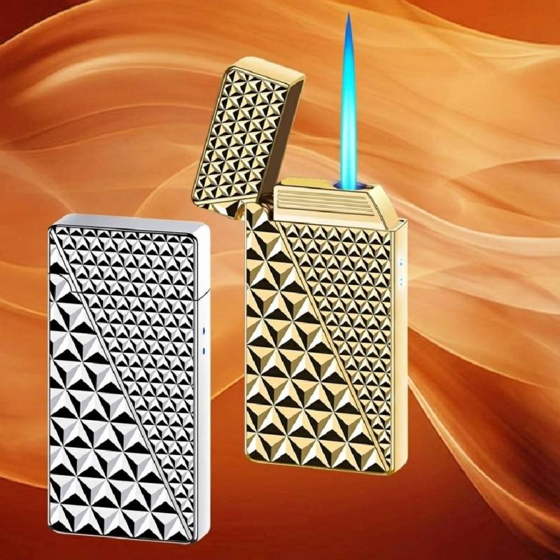 Bật lửa cảm biến giọng nói Promise PR-206 vân kim cương 5 kiểu đánh lửa fullbox xài gas + điện