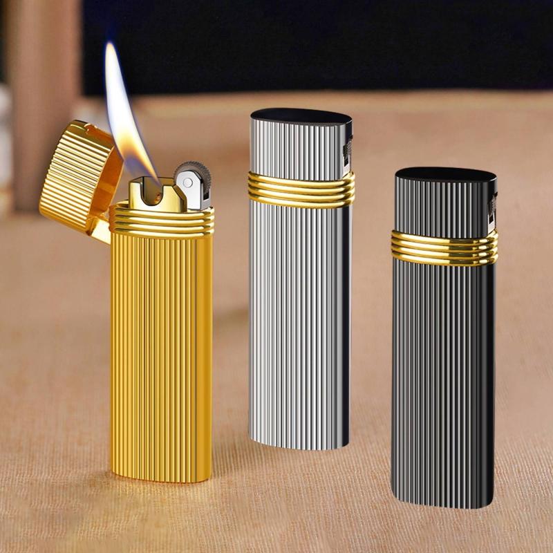 Bật lửa Promise lửa ngang vân sọc gas đá