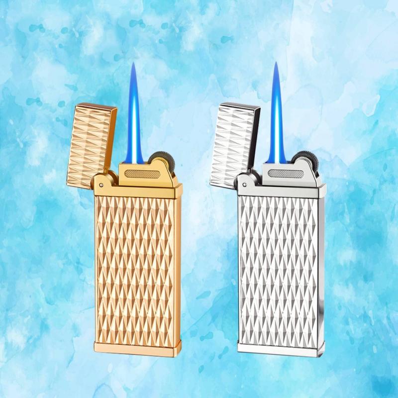 Bật lửa Promise PR-190 vân kim cương gas đá rãnh tay lửa khò