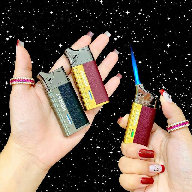 Bật lửa hút tẩu Honest 620 bọc da - xài gas