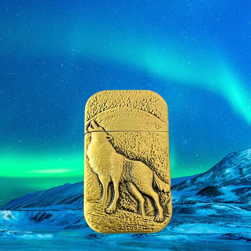 Bật lửa Dophin xăng đá hình chó sói