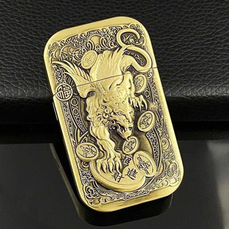 Bật lửaDophin  xăng đá hình tỳ hưu