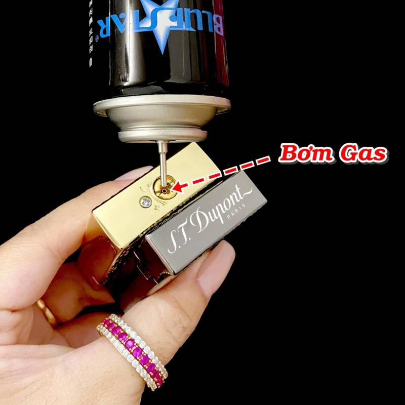Bật lửa dupont 2 chế độ lửa trơn bóng m-114 (có hộp) gas