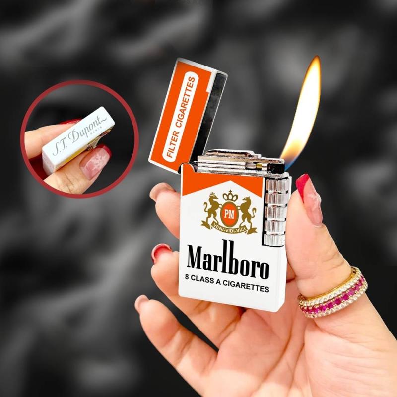 Bật lửa dupont hình gói thuốc Marlboro m-98  (có hộp) - gas