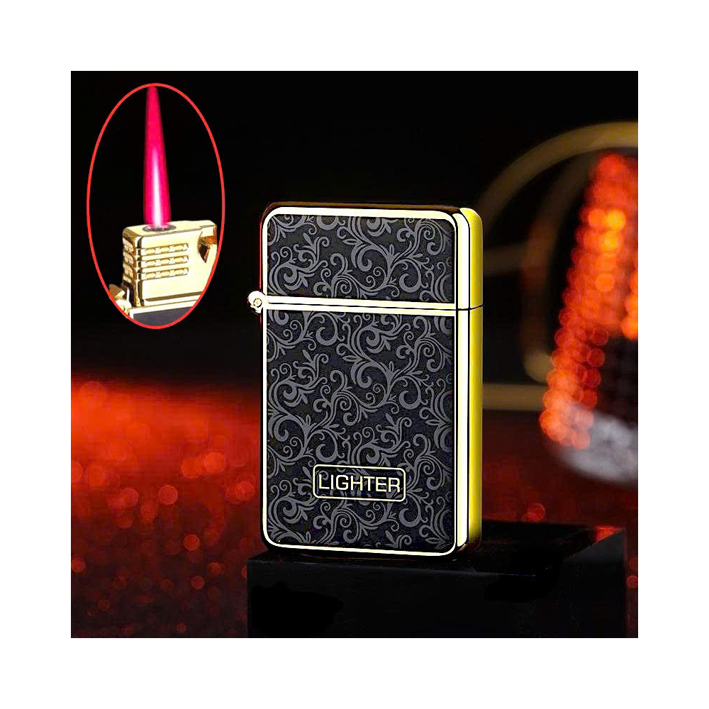 Bật lửa Lighter hoa văn kim loại dùng gas