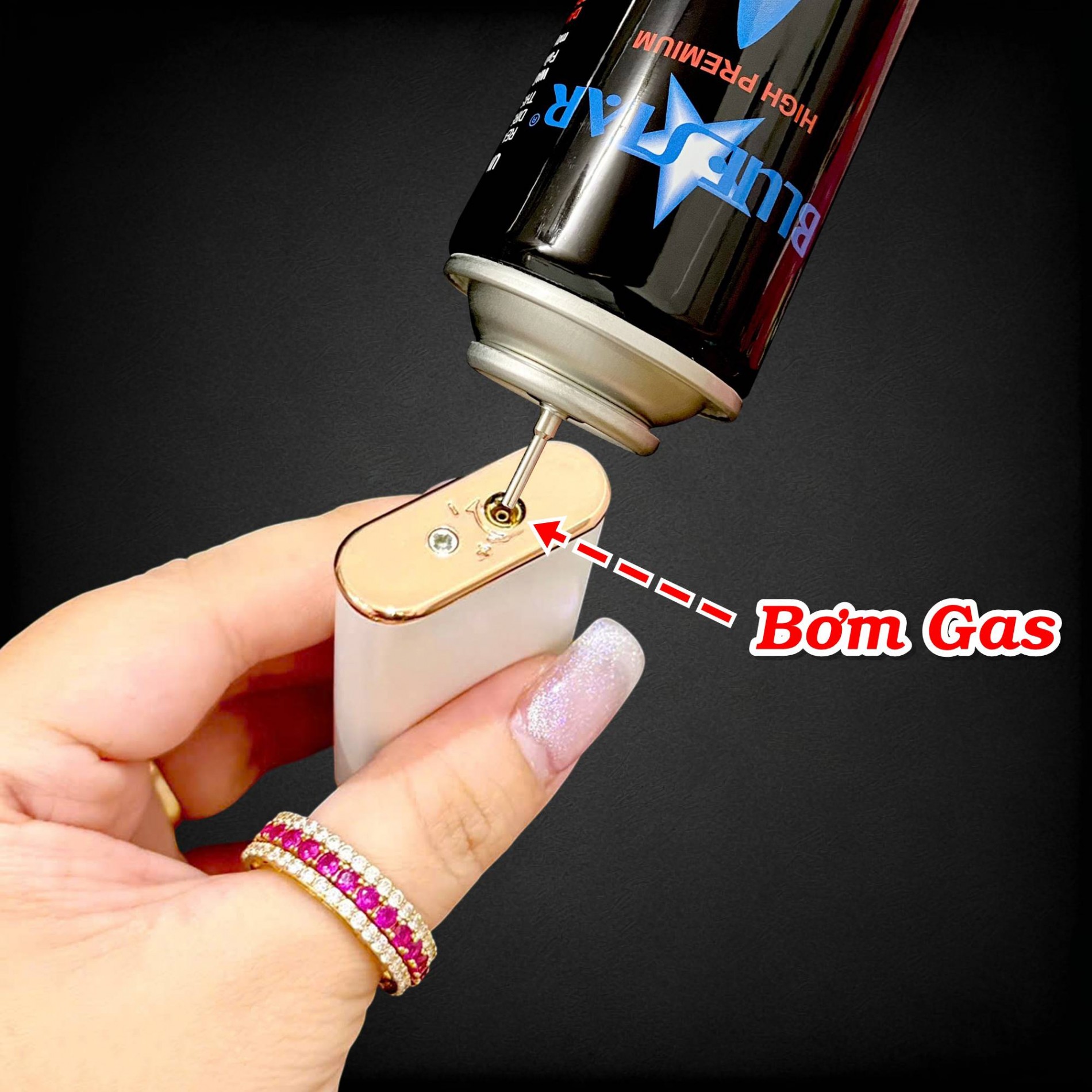 Bật lửa 2 chế độ đầu rồng DP416 dạ quang có hộp