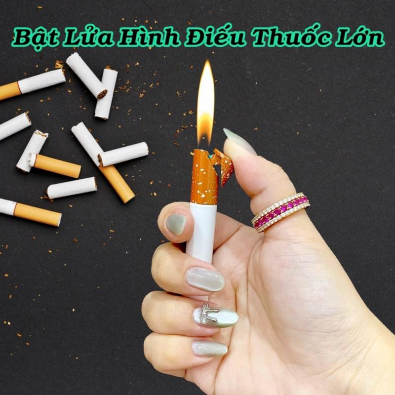 Bật lửa hình điếu thuốc lớn bằng kim loại dùng gas