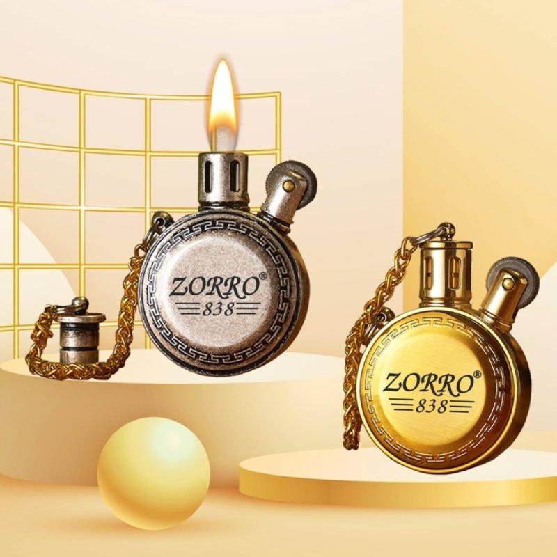 Bật lửa Zorro Z838 kiểu quả quýt xăng đá cổ