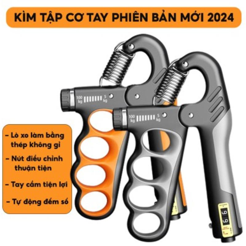 Kềm tập cơ tay chữ R 10-100 kg mới có bộ đếm