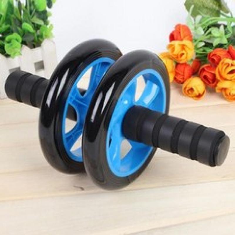 Bánh xe lăn tập cơ bụng + Tặng thảm quỳ đầu gối khi tập