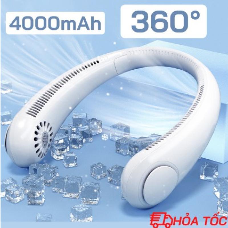 Quạt đeo cổ mini (không cánh) 360 độ