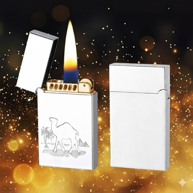 Bật lửa xăng đá Promise PR-198B hình lạc đà trơn bóng - (xài xăng)