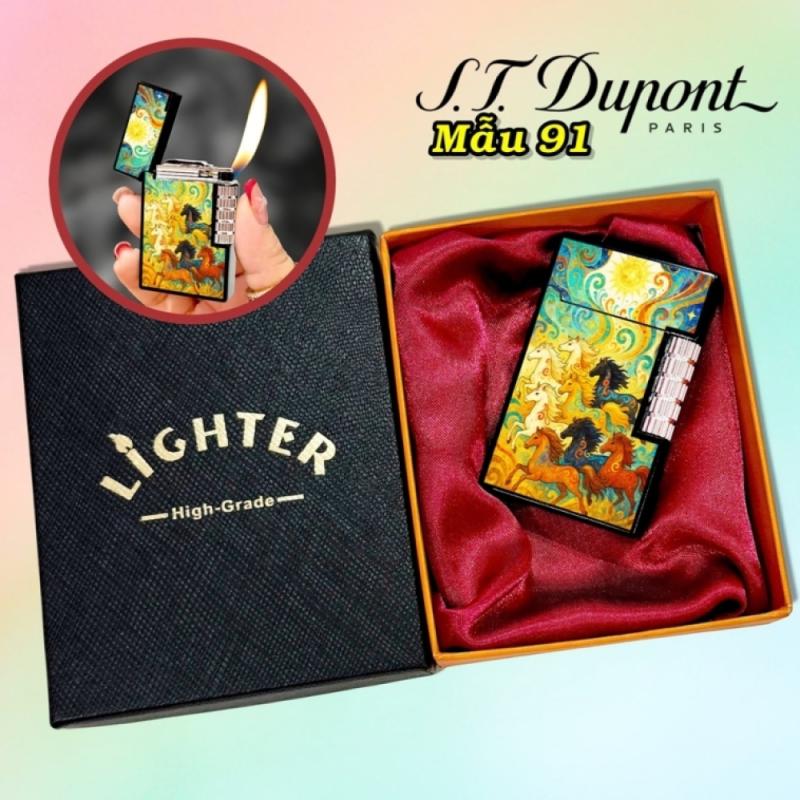 Bật lửa Dupont hình bát mã mã đáo thành công có hộp gas