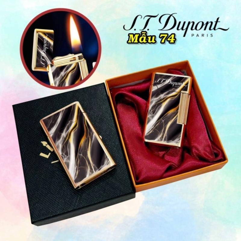 Bật lửa Dupont vân đá M-74 có hộp xăng