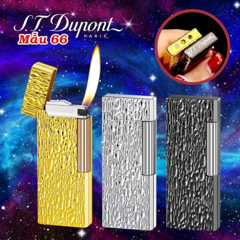 Bật lửa Dupont dài vân gõ búa m-66 xài gas