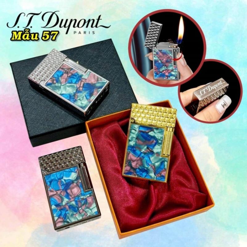 Bật lửa dupont khảm xà cừ m-57 có hộp xài gas