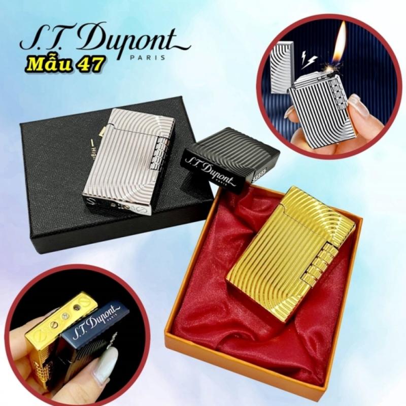 Bật lửa dupont dập nổi m-47 có hộp xài gas