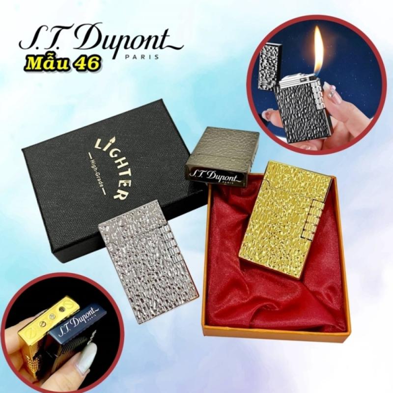 Bật lửa dupont vân gõ búa m-46 có hộp xài gas