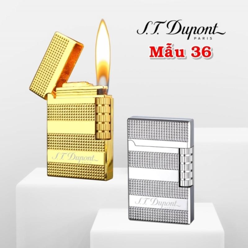 Bật lửa dupont vân kim cương 3 sọc ngang m-36
