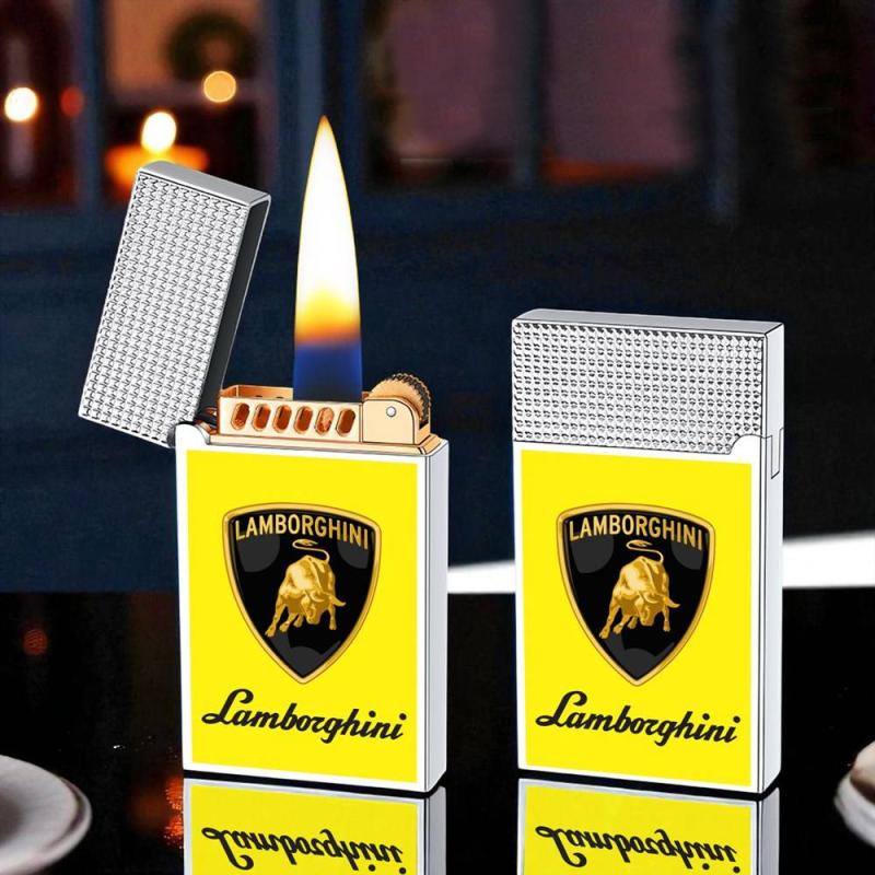 Bật lửa Promise PR-224 logo xe Lamborghini vàng xăng