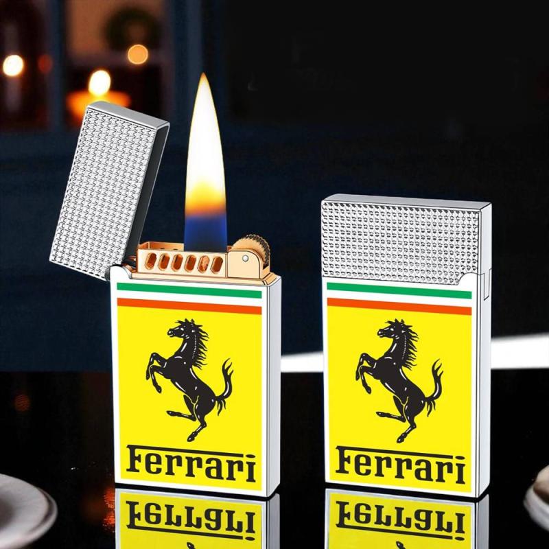 Bật lửa Promise PR-220 logo siêu xe Ferrari vàng - xăng
