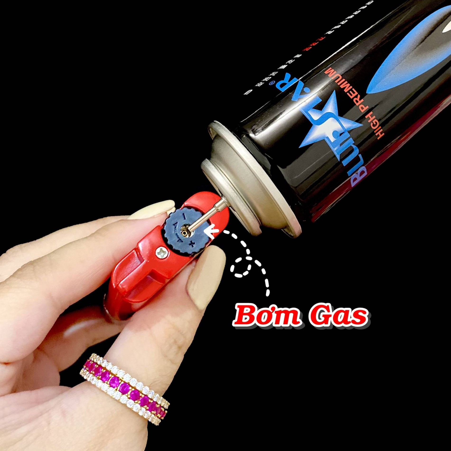 Bật lửa Dolphin 2 chế độ lửa vân xước gas