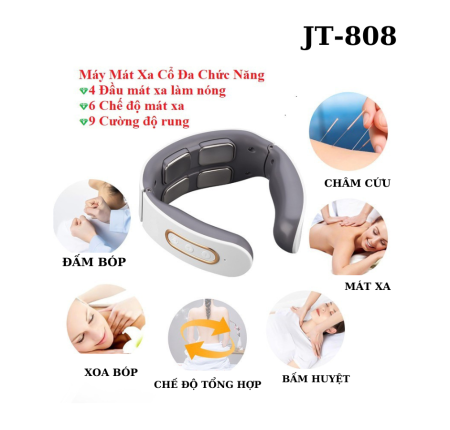 Máy massage JT-808 cổ vai gáy 6 chế độ
