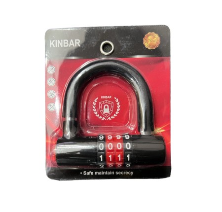 Ổ khóa số chữ U Kinbar (4 Số) bọc nhựa