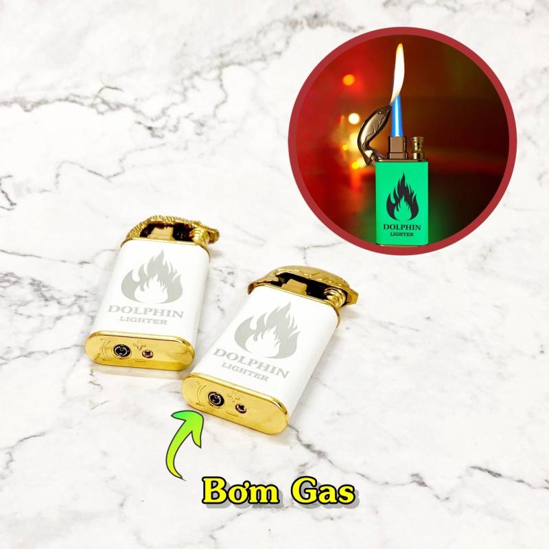 Bật lửa Dolphin 2 chế độ hình cá sấu - cá heo dạ quang xài gas