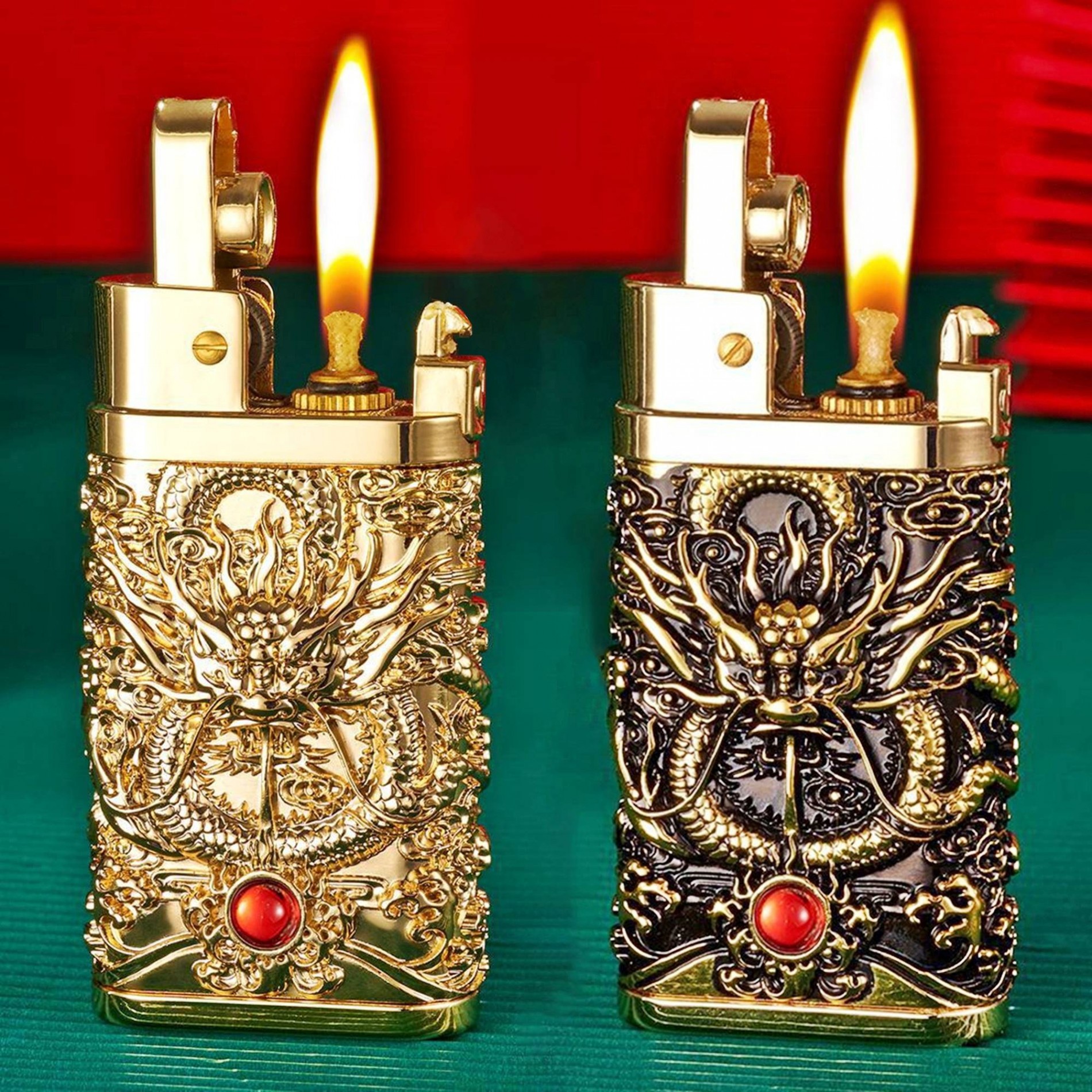 Bật lửa zorro xăng đá hình rồng nổi cẩn ngọc z830 - (xài xăng)