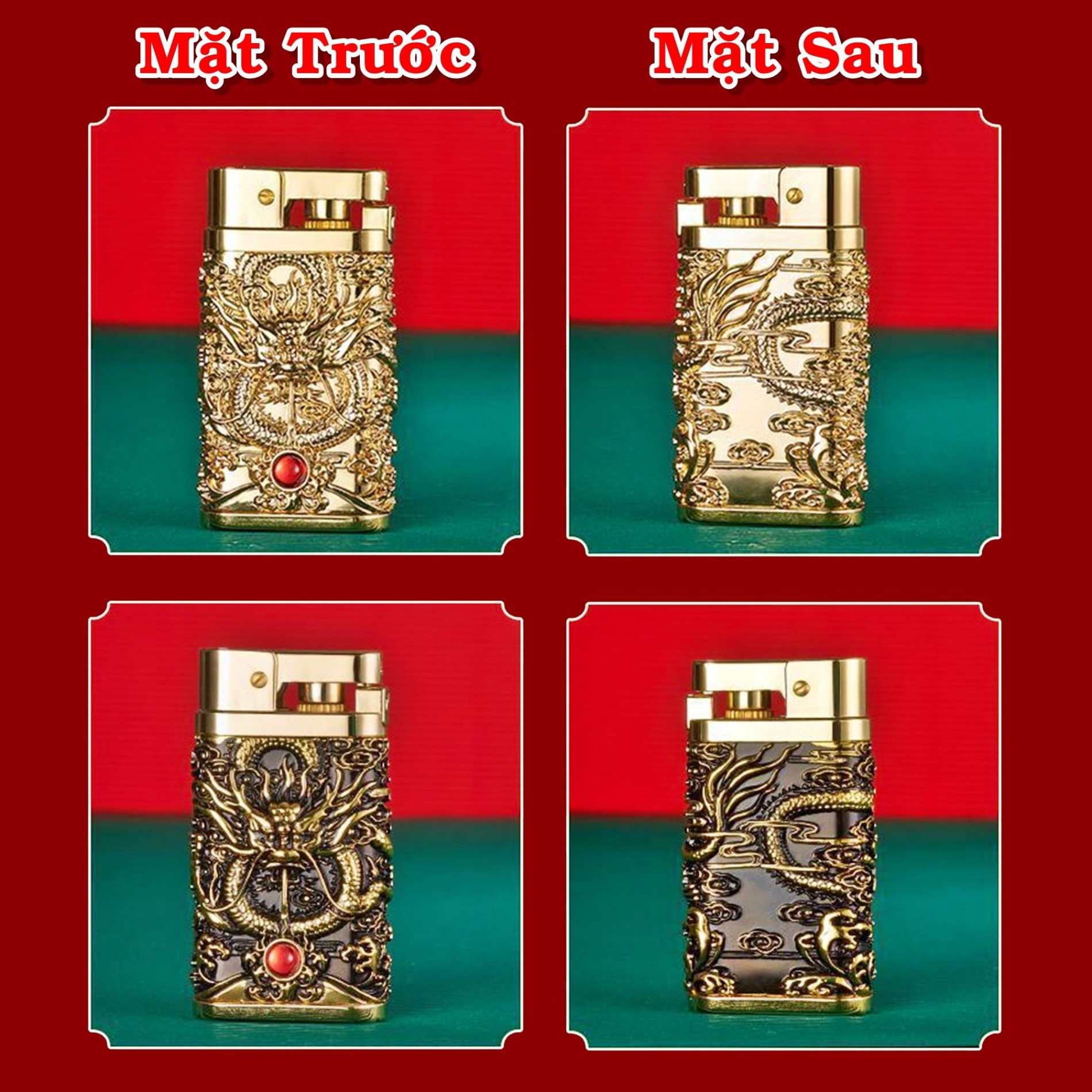 Bật lửa zorro xăng đá hình rồng nổi cẩn ngọc z830 - (xài xăng)